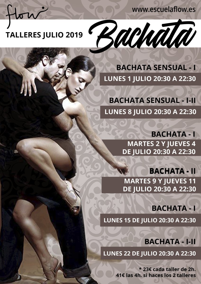 Bachata Workshops at Flow Madrid - July 2019
