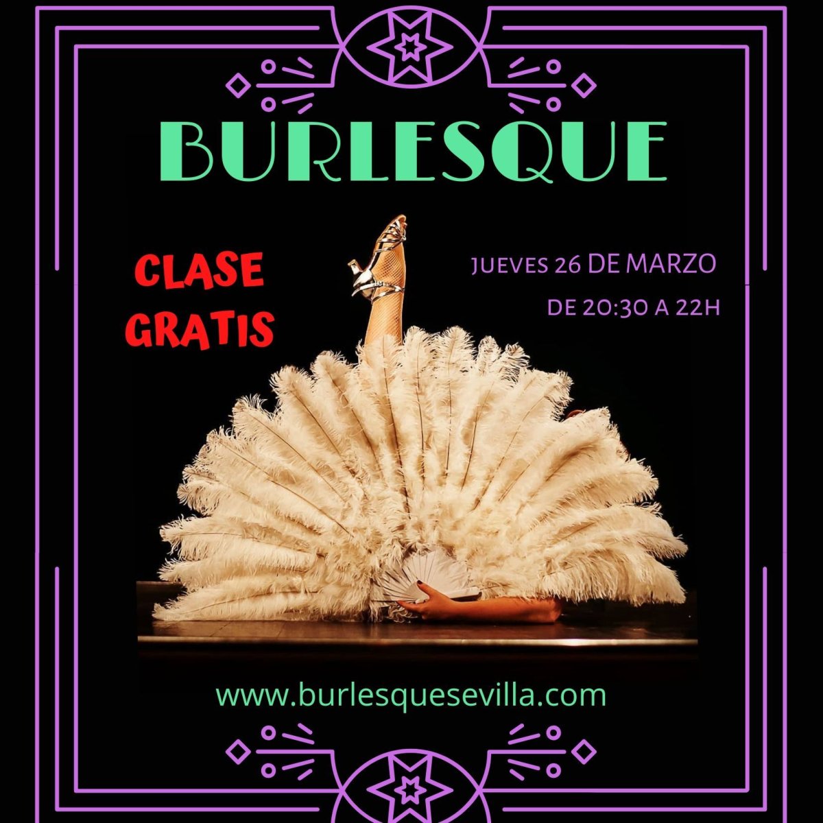 Clase GRATIS de Burlesque en Sevilla - Primavera 2020