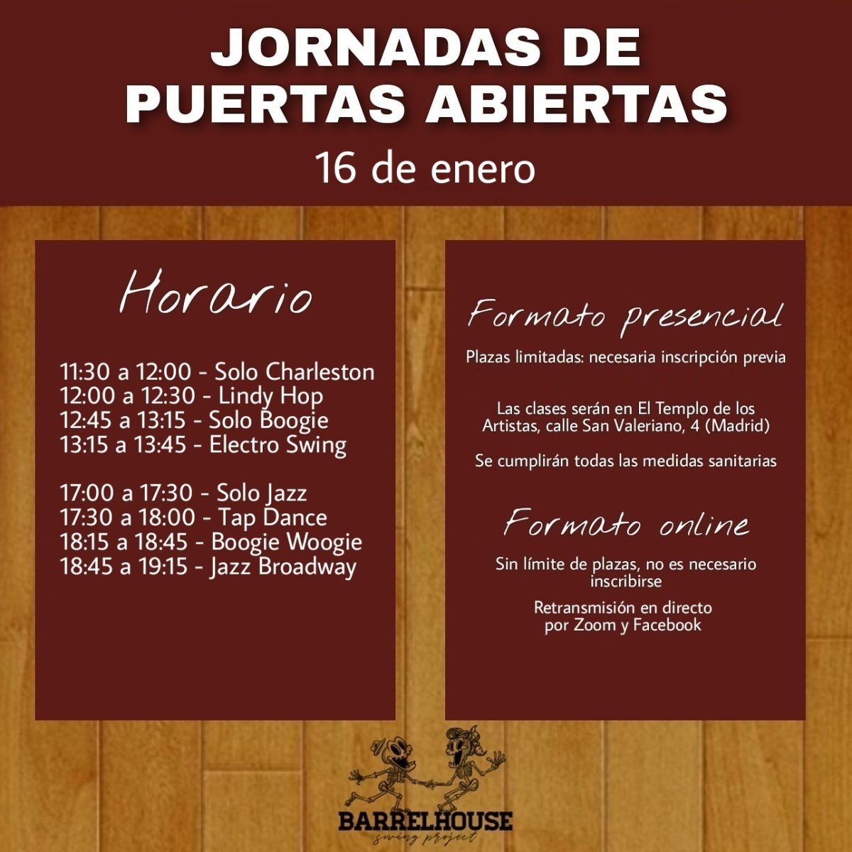 Jornada de Puertas abiertas en Barrelhouse Swing Project