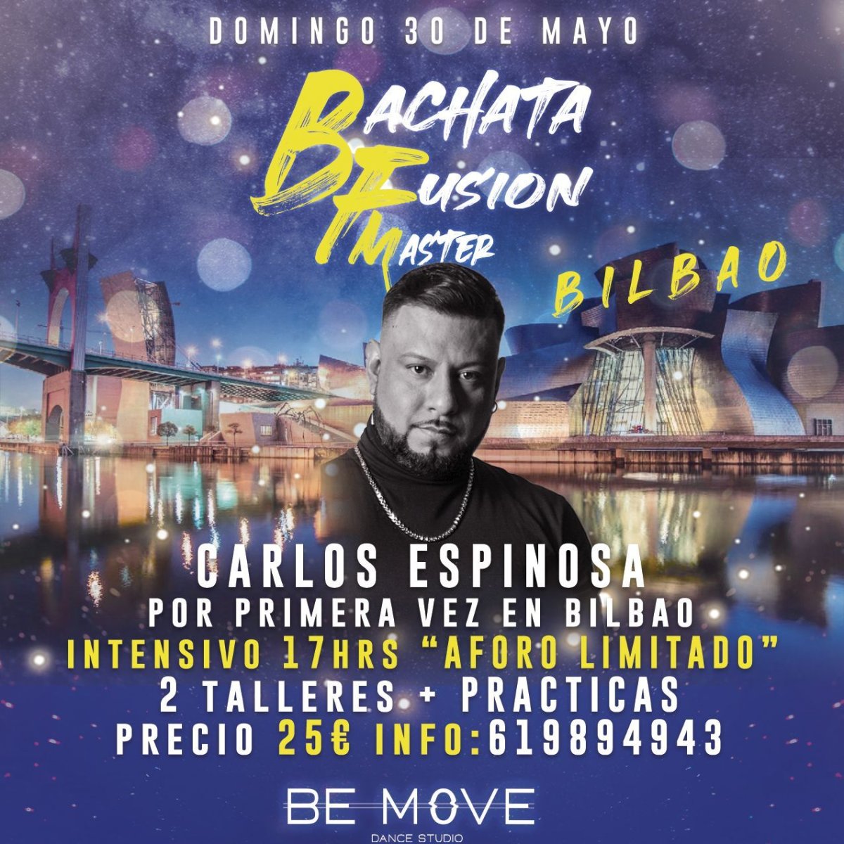 Bachata Fusion Master Workshop by Carlos Espinosa in Bilbao - May 30th 2021