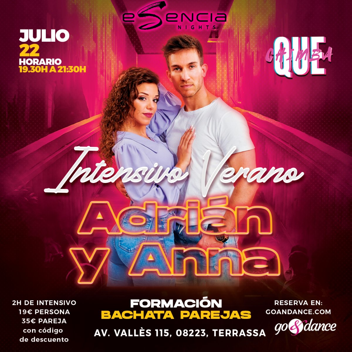 Adrián y Anna - Intensivo parejas Bachata - Julio 2022