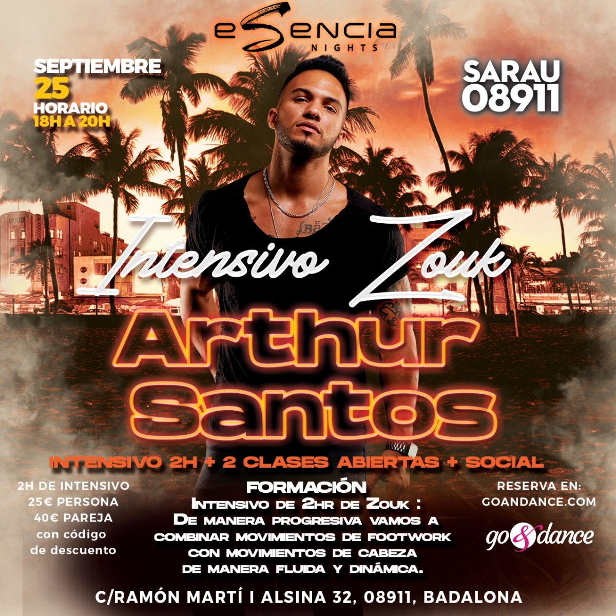 Zouk Workshop with Arthur Santos - Sunday 25th September