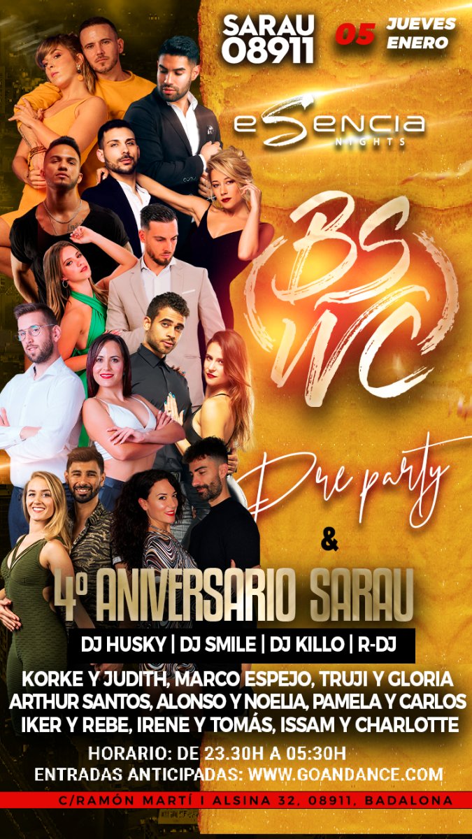 Pre-party BSWC & 4ºANIVERSARIO SARAU