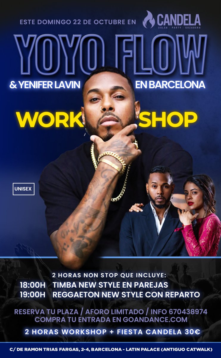 Workshop con YOYO FLOW Y YENIFER LAVIN + FIESTA CANDELA