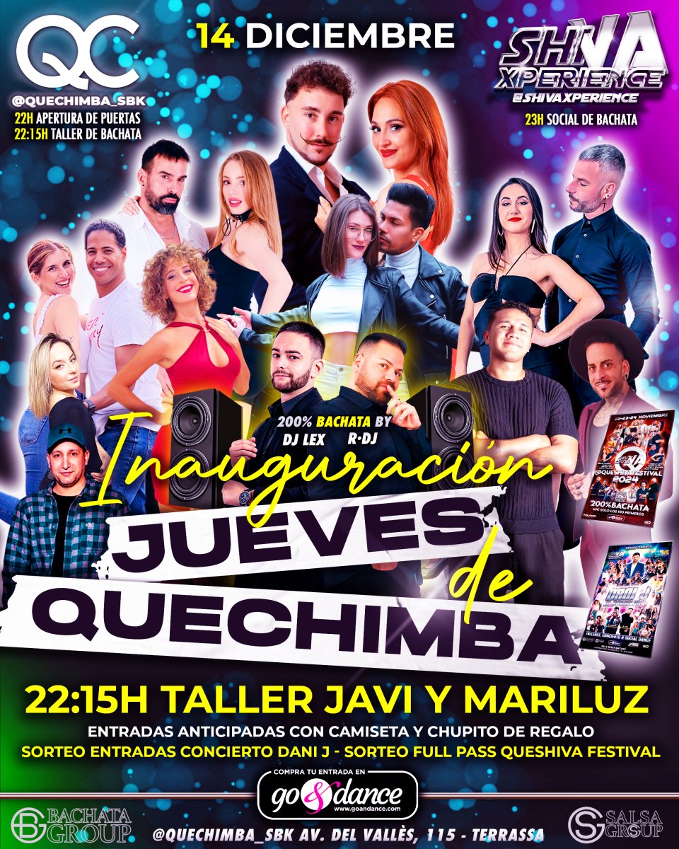 ?? INAUGURACIÓN DE LOS NUEVOS JUEVES DE QUECHIMBA ?? LA NUEVA SESIÓN BACHATERA DE LOS JUEVES ?