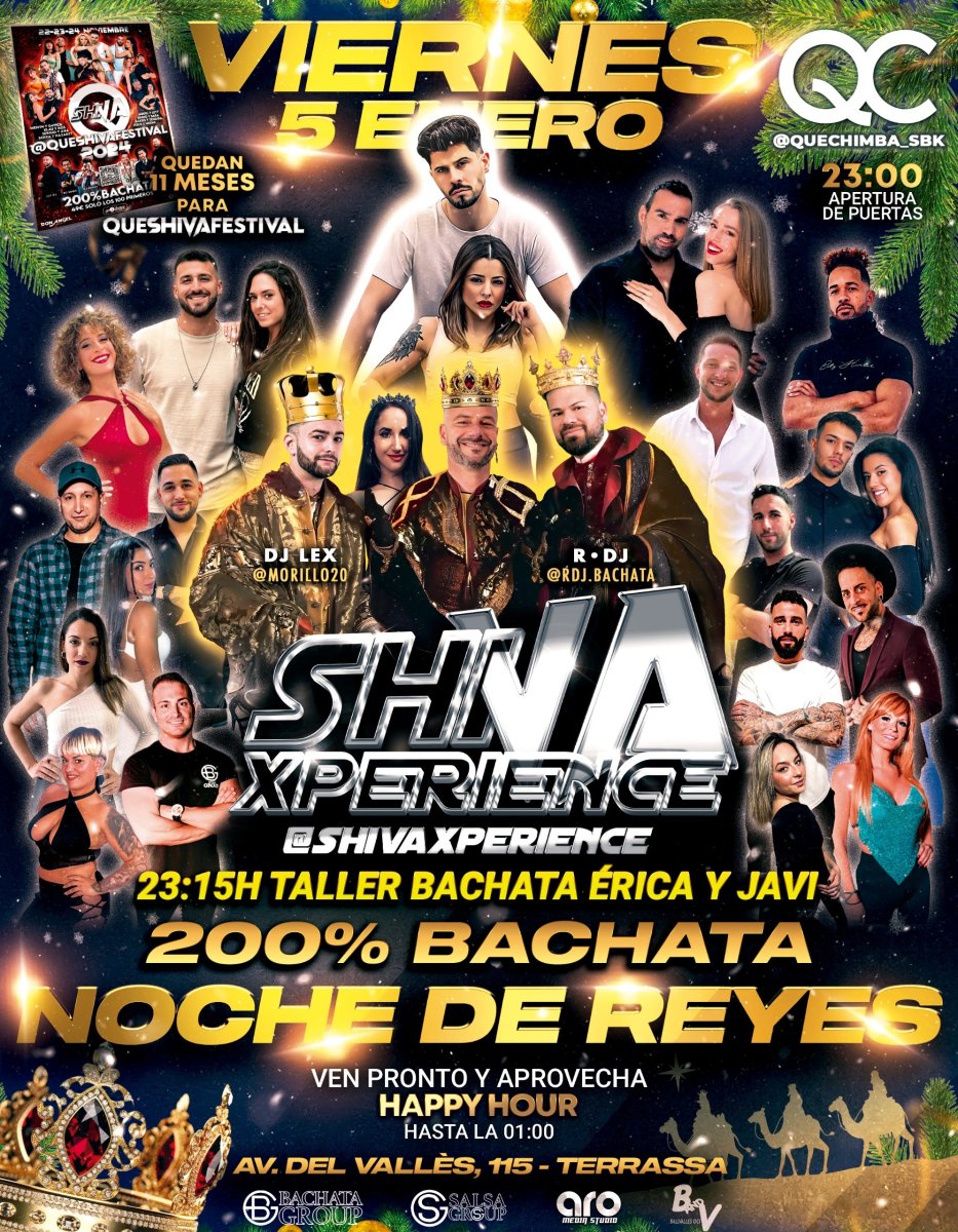 ?? NOCHE DE REYES ?? VIERNES 5 DE ENERO ?? 200% BACHATA  EN QUECHIMBA BY SHIVA XPERIENCE ??