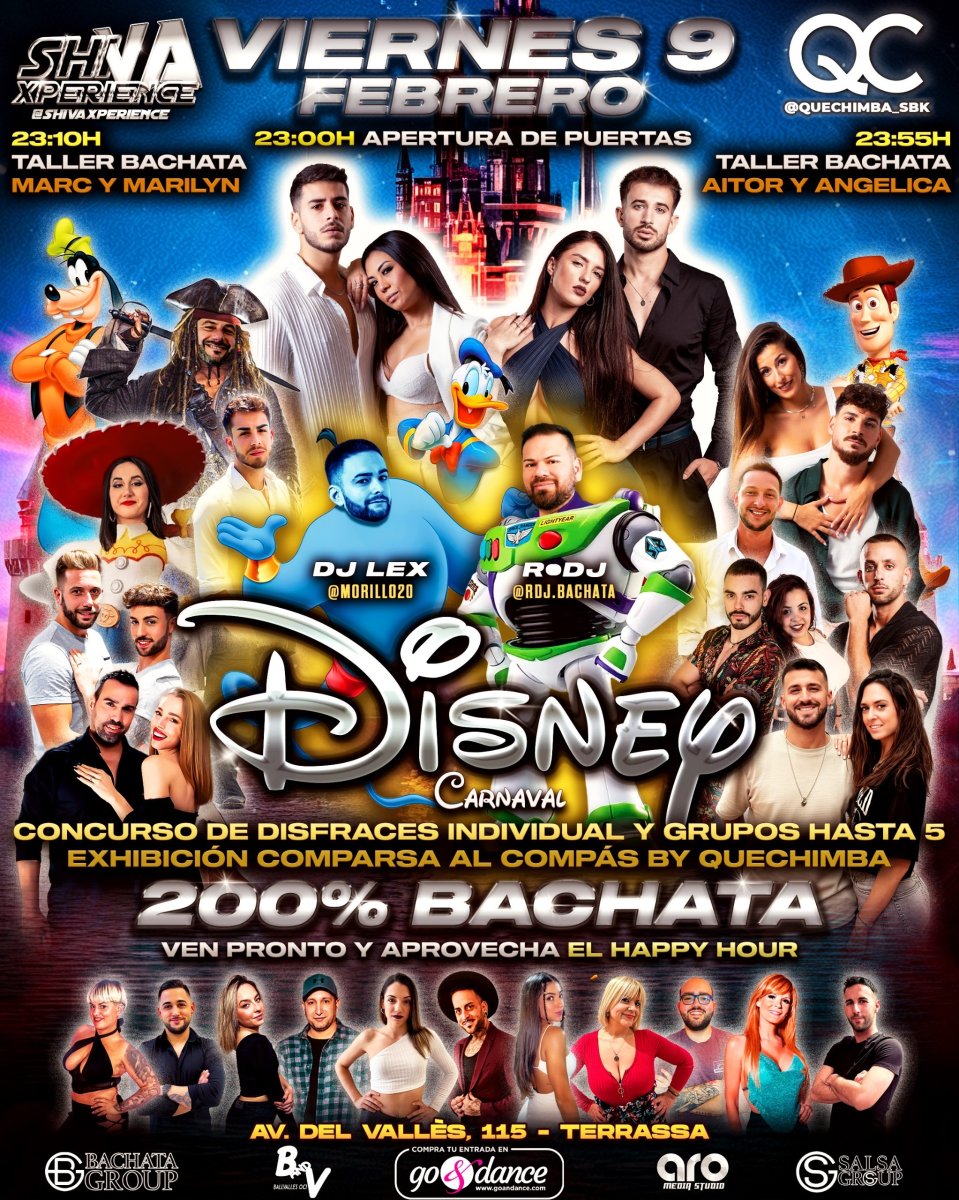 ?? CARNAVAL DISNEY EN QUECHIMBA BY SHIVA XPERIENCE ?? VIERNES 9 DE FEBRERO ?? 