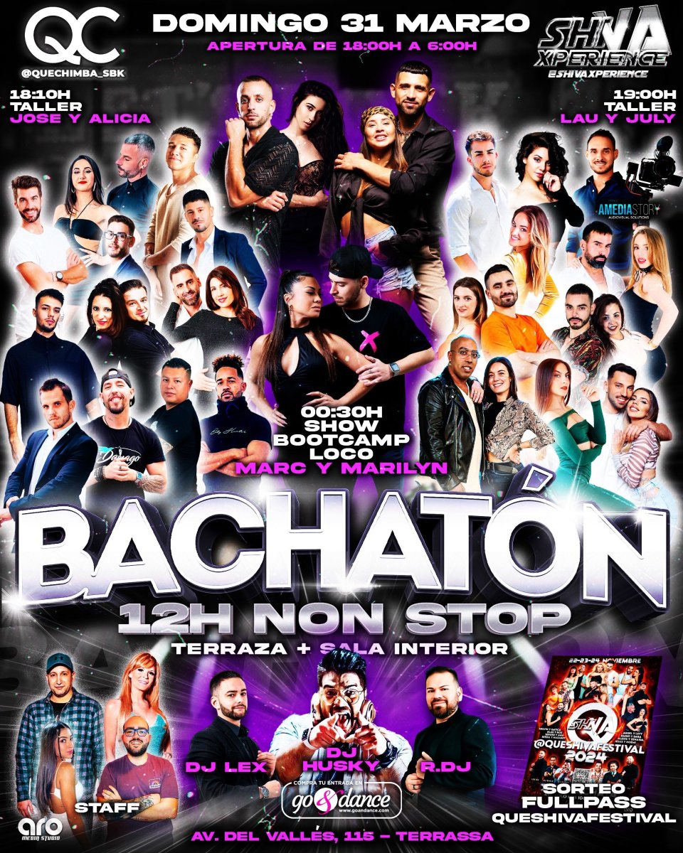 ?? 12H NON STOP ??  TERRAZA + SALA INTERIOR ?? BACHATÓN 31 DE MARZO ??