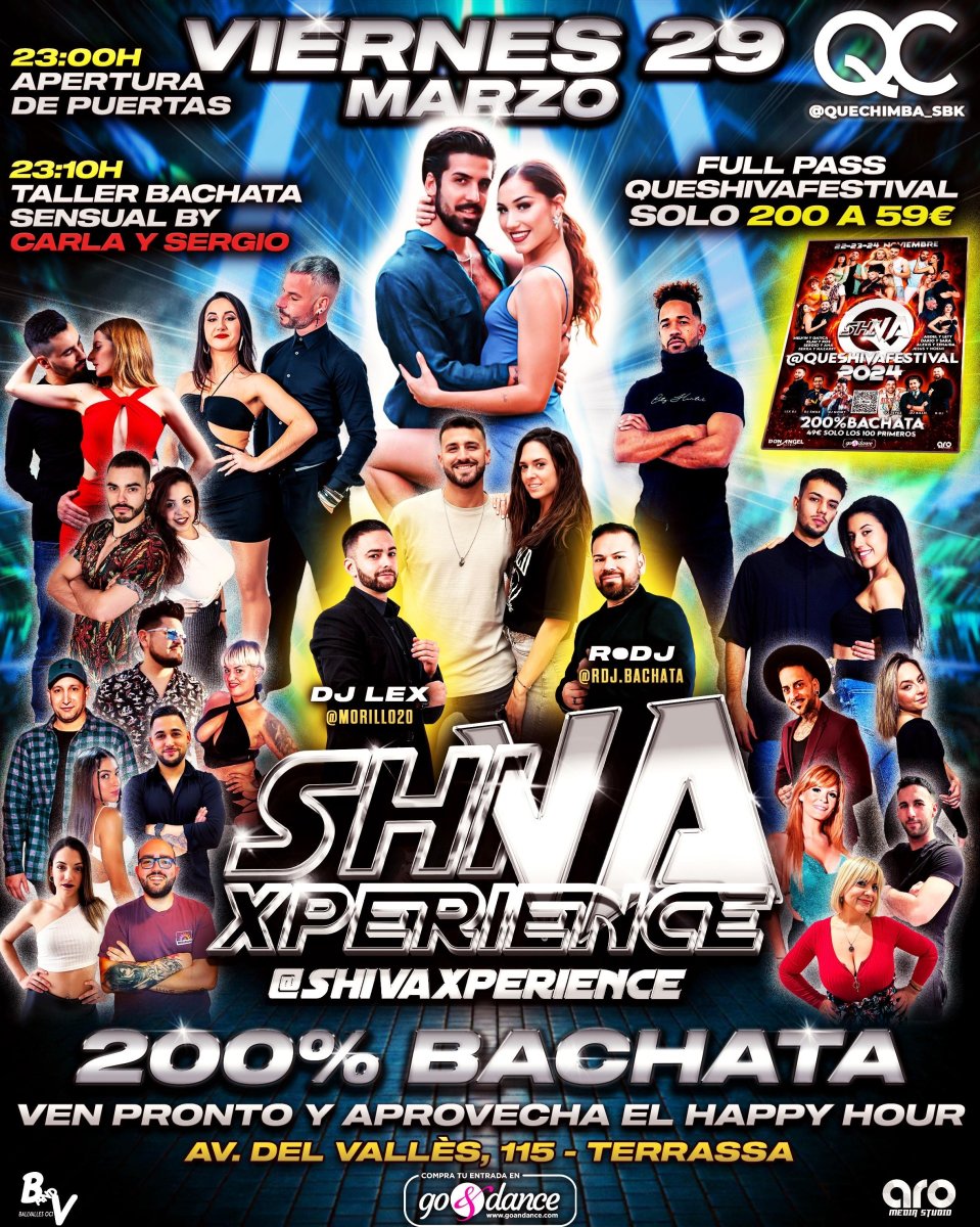 ?? VIERNES 29 MARZO ?? 200% BACHATA EN QUECHIMBA BY SHIVA XPERIENCE ??