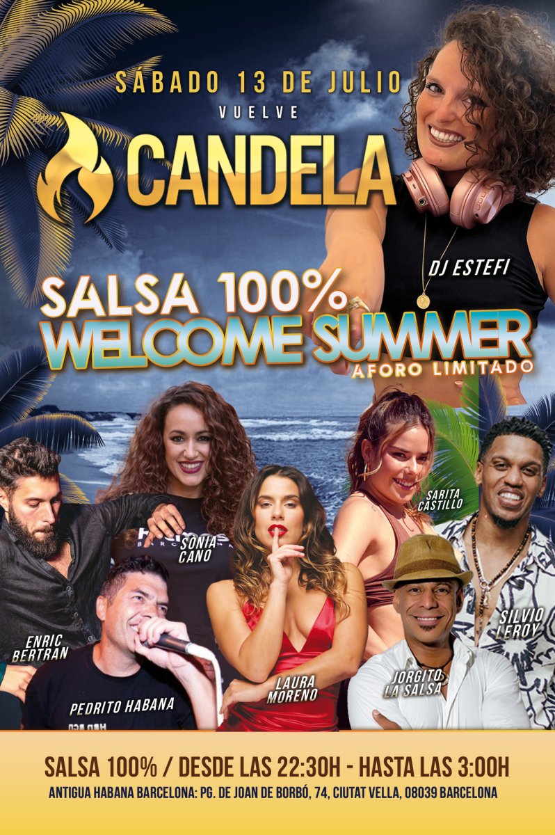 Este Sábado VUELVE CANDELA Salsa 100% en Barcelona