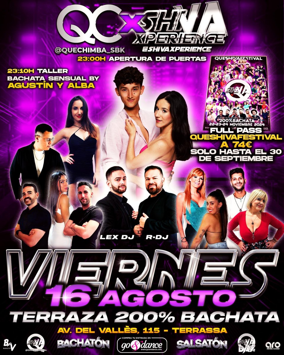 ??VIERNES 16 DE AGOSTO ?? TERRAZA 200% BACHATA ??