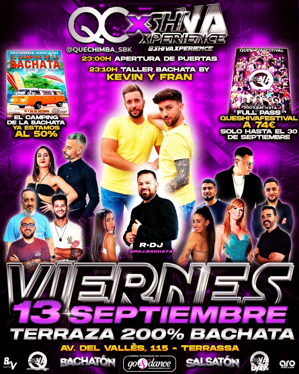 ????VIERNES 13 DE SEPTIEMBRE 200% BACHATA ???? QC x SHIVA ????
