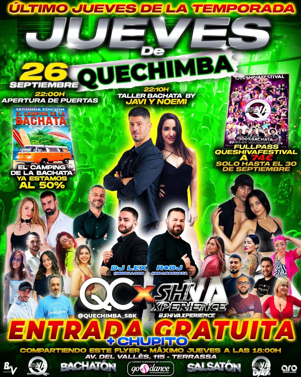 ?? ÚLTIMO JUEVES DE LA TEMPORADA ?? 26 DE SEPTIEMBRE ?? ENTRADA GRATUITA ➕ CHUPITO* ??