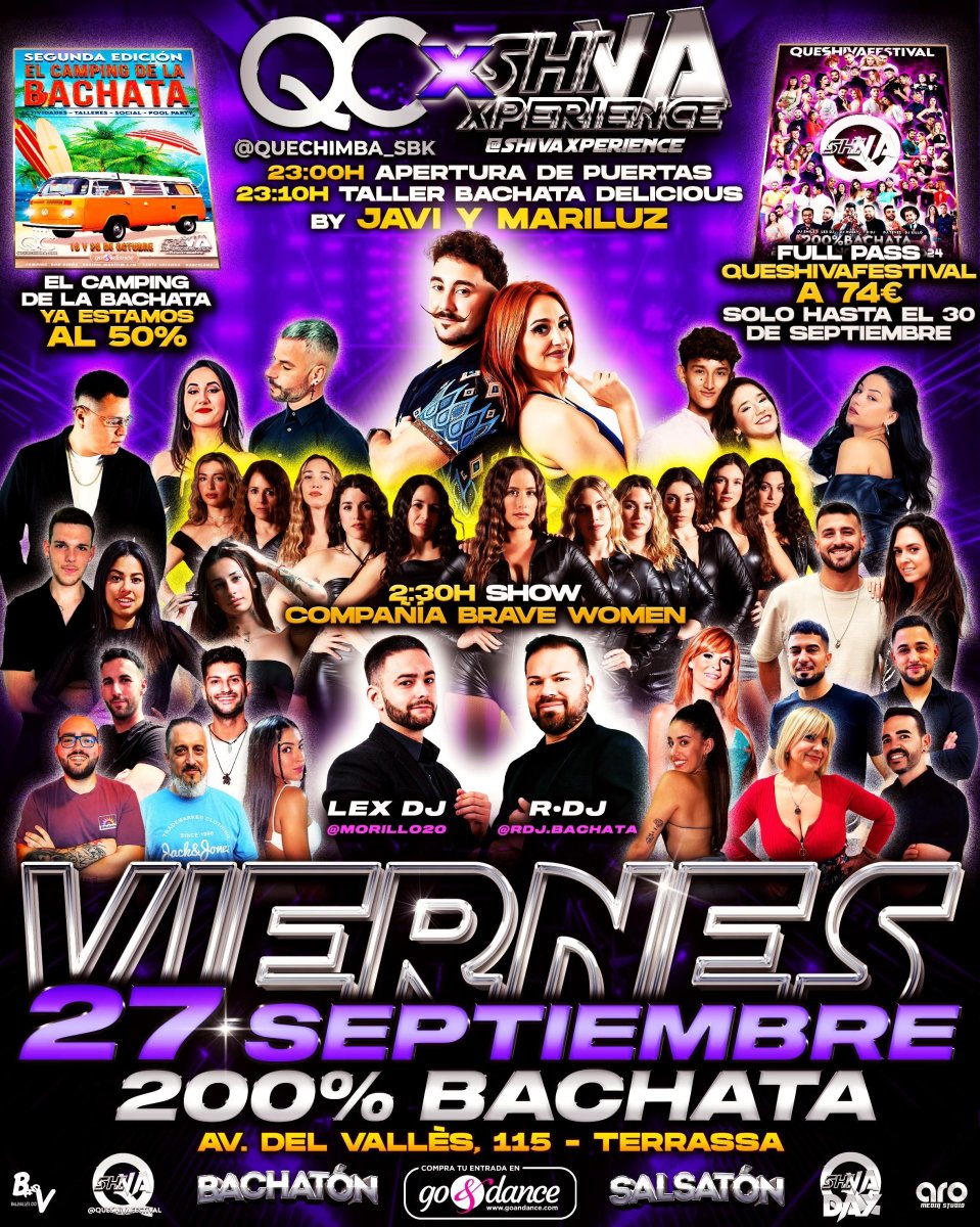 ????VIERNES 27 DE SEPTIEMBRE 200% BACHATA ???? QC x SHIVA ????