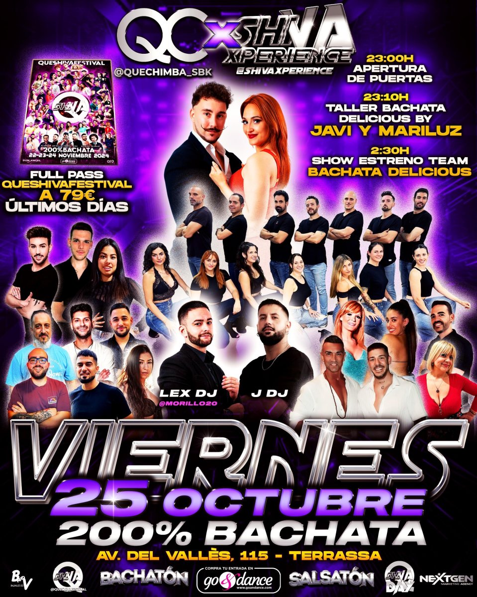 ????VIERNES 25 DE OCTUBRE 200% BACHATA ???? QC x SHIVA ????