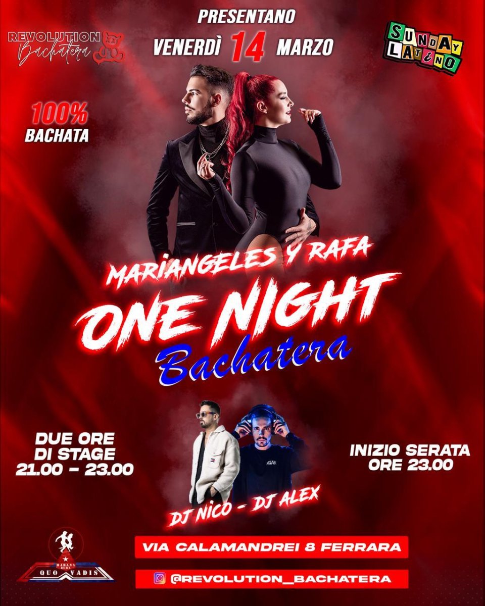 one night bachatera Mariangeles y Rafa
