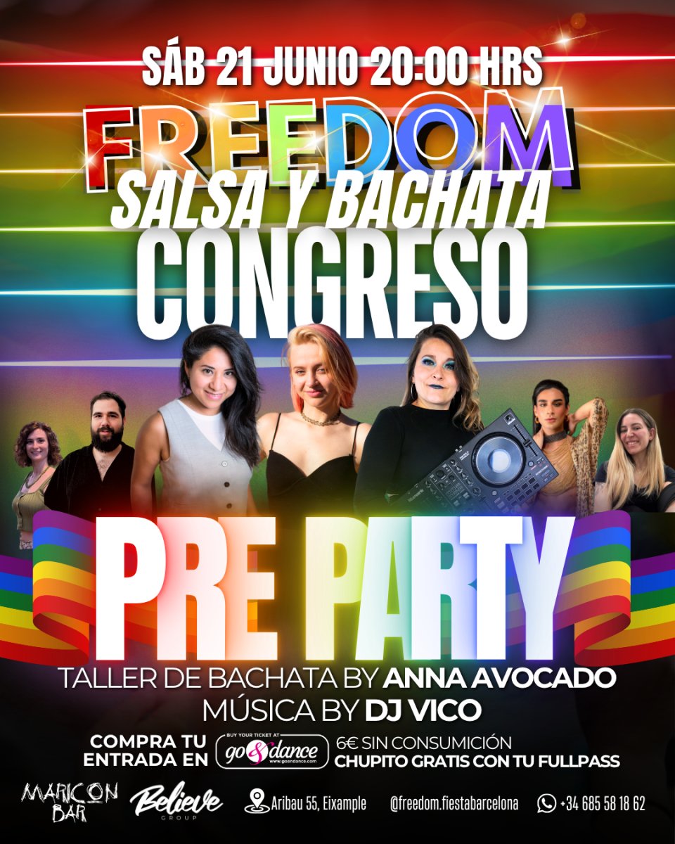 Freedom Salsa y Bachata Pre- Party Congreso 