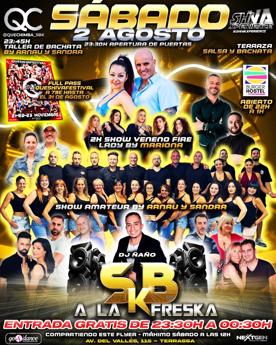 💥💥 SÁBADOS ENTRADA GRATUITA* 💥💥 TERRAZA DE SALSA Y BACHATA 💥💥
