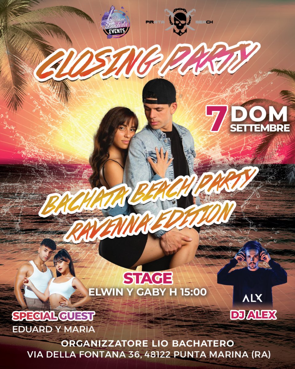 7 SETTEMBRE BACHATA BEACH PARTY RAVENNA