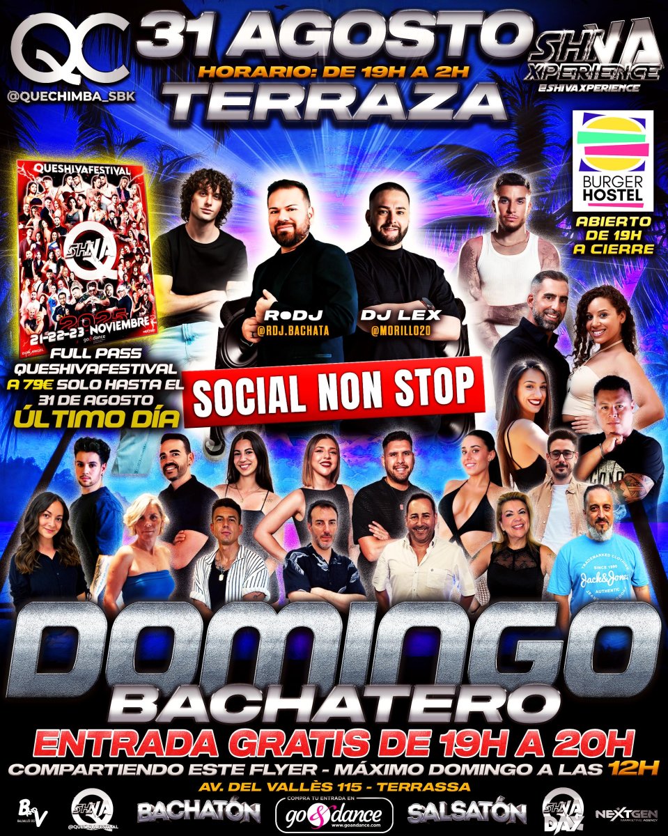 💥💥 TODOS LOS DOMINGOS TERRAZA BACHATERA QC x SHIVA 💥💥