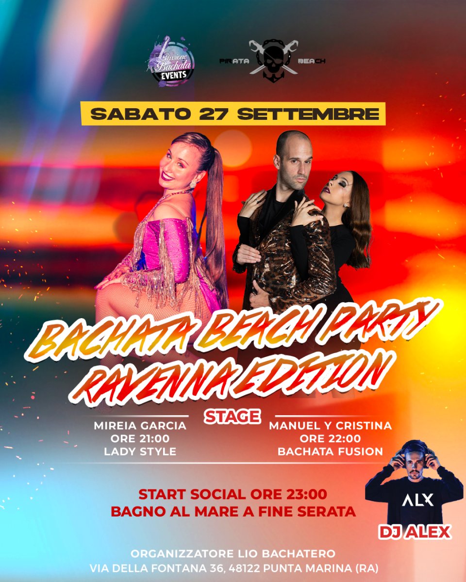 SABATO 27 SETTEMBRE BACHATA BEACH PARTY