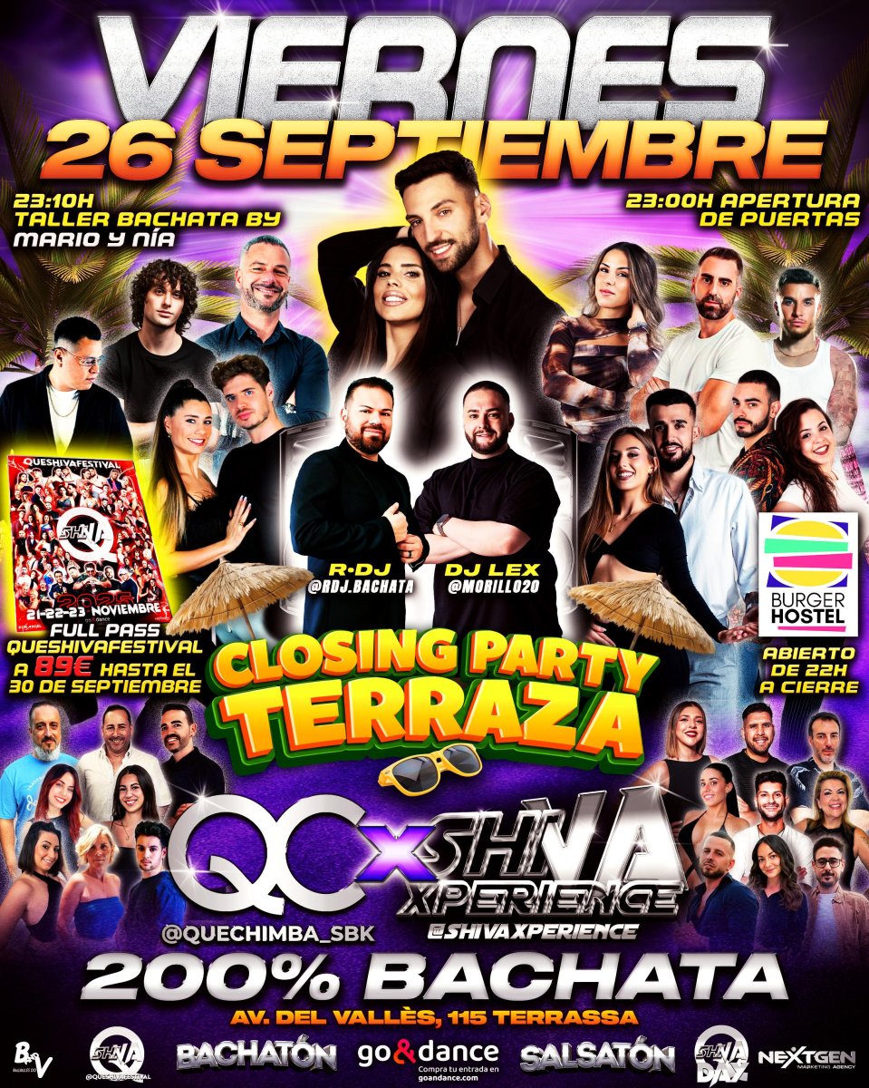 🌴🌴 CLOSING PARTY TERRAZA 🌴🌴 VIERNES 26 DE SEPTIEMBRE QC x SHIVA 🌴🌴