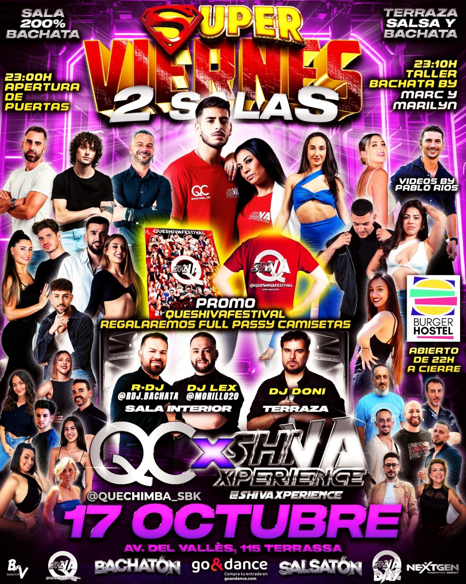 💥💥 SUPER VIERNES 17 DE OCTUBRE 💥💥 SALA DE BACHATA ➕ TERRAZA SALSA Y BACHATA 💥💥