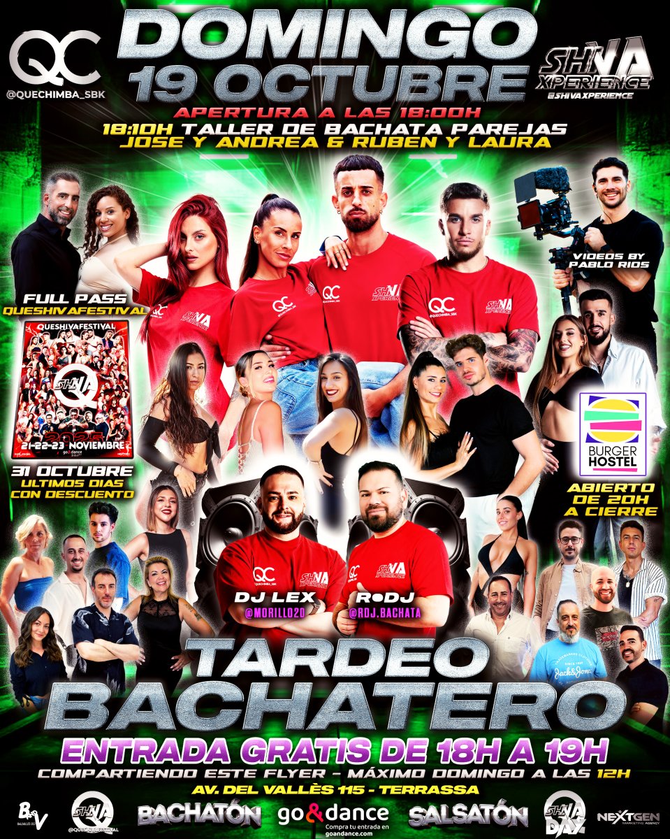 💥💥 DOMINGO TARDEO BACHATERO GRATIS* QC X SHIVA 💥💥