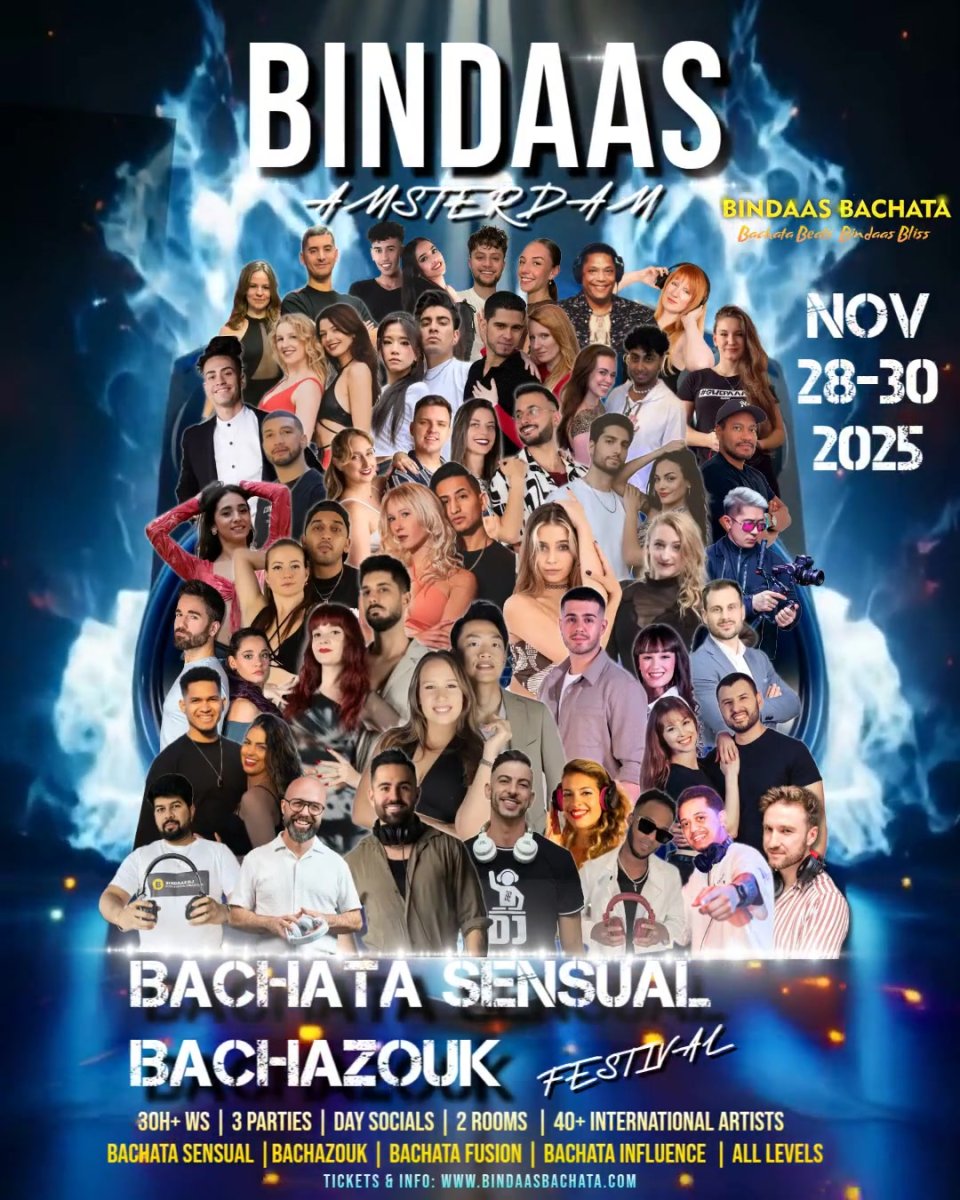 BINDAAS Bachata Sensual & Bachazouk Festival - Nov 28-30, 2025 - Amsterdam