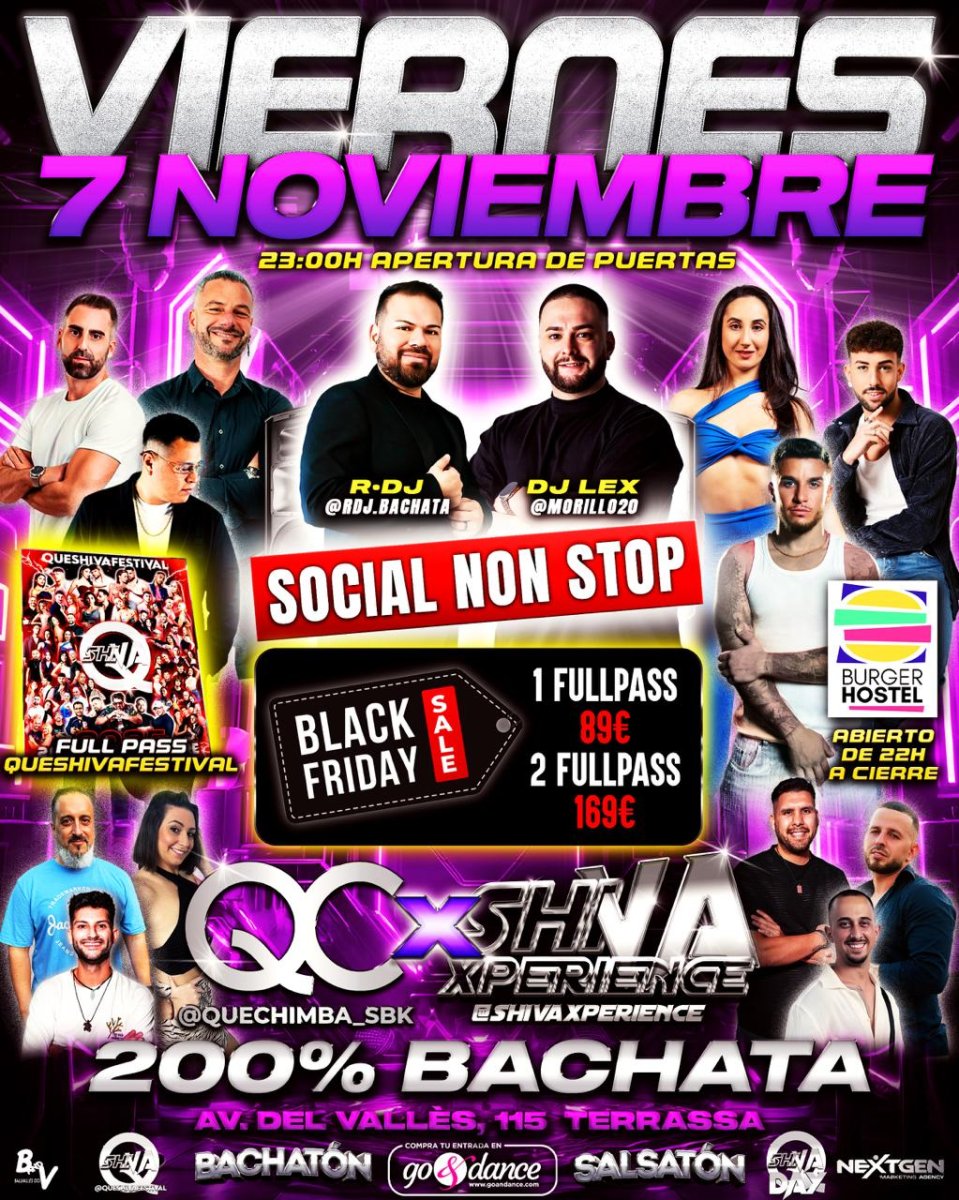 💥💥 VIERNES 7 DE NOVIEMBRE QC x SHIVA 💥💥