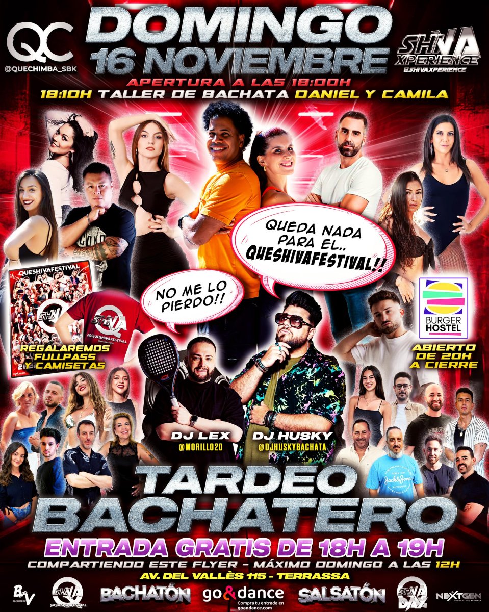 💥💥 DOMINGO 16 DE NOVIEMBRE TARDEO BACHATERO GRATIS* QC X SHIVA 💥💥