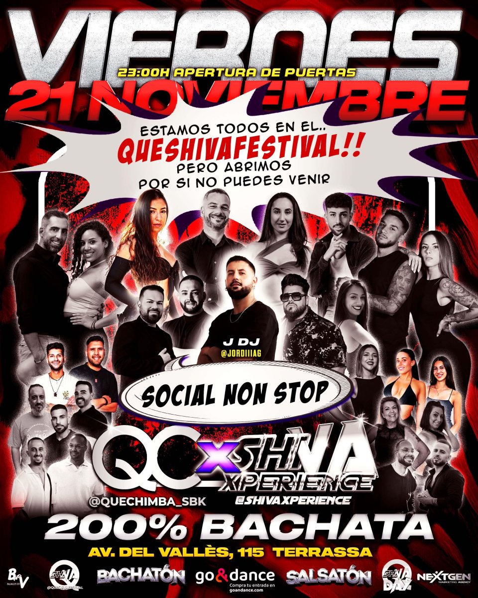 💥💥 ESTAMOS TOD@S EN EL QUESHIVA FESTIVAL! PERO ABRIMOS POR SI NO PUEDES VENIR!💥💥 VIERNES 21 DE NOVIEMBRE QC x SHIVA 💥💥