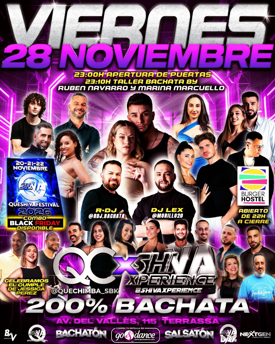 💥💥 VIERNES 28 DE NOVIEMBRE QC x SHIVA 💥💥