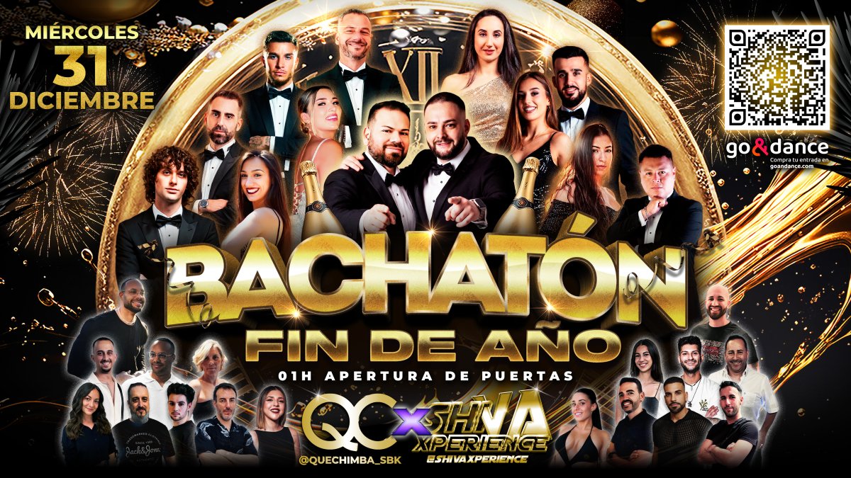 🎉🥂🍾 BACHATÓN FIN DE AÑO 🎉🥂🍾 31 DE DICIEMBRE 🎉🥂🍾 QUECHIMBA x SHIVA XPERIENCE 🎉🥂🍾