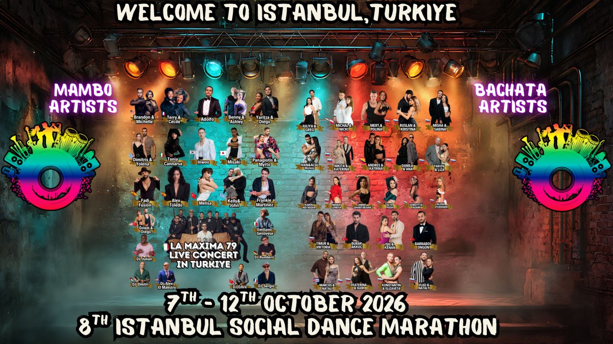 8th Istanbul Social Dance Marathon 7th - 12th October 2026 TURKIYE