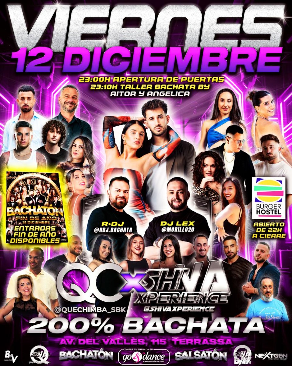 💥💥 VIERNES 12 DE DICIEMBRE QC x SHIVA 💥💥