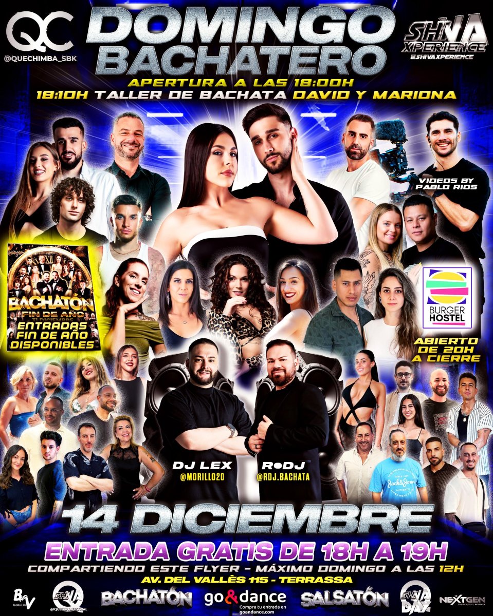 💥💥 DOMINGO BACHATERO 💥💥 14 DE DICIEMBRE QC X SHIVA 💥💥