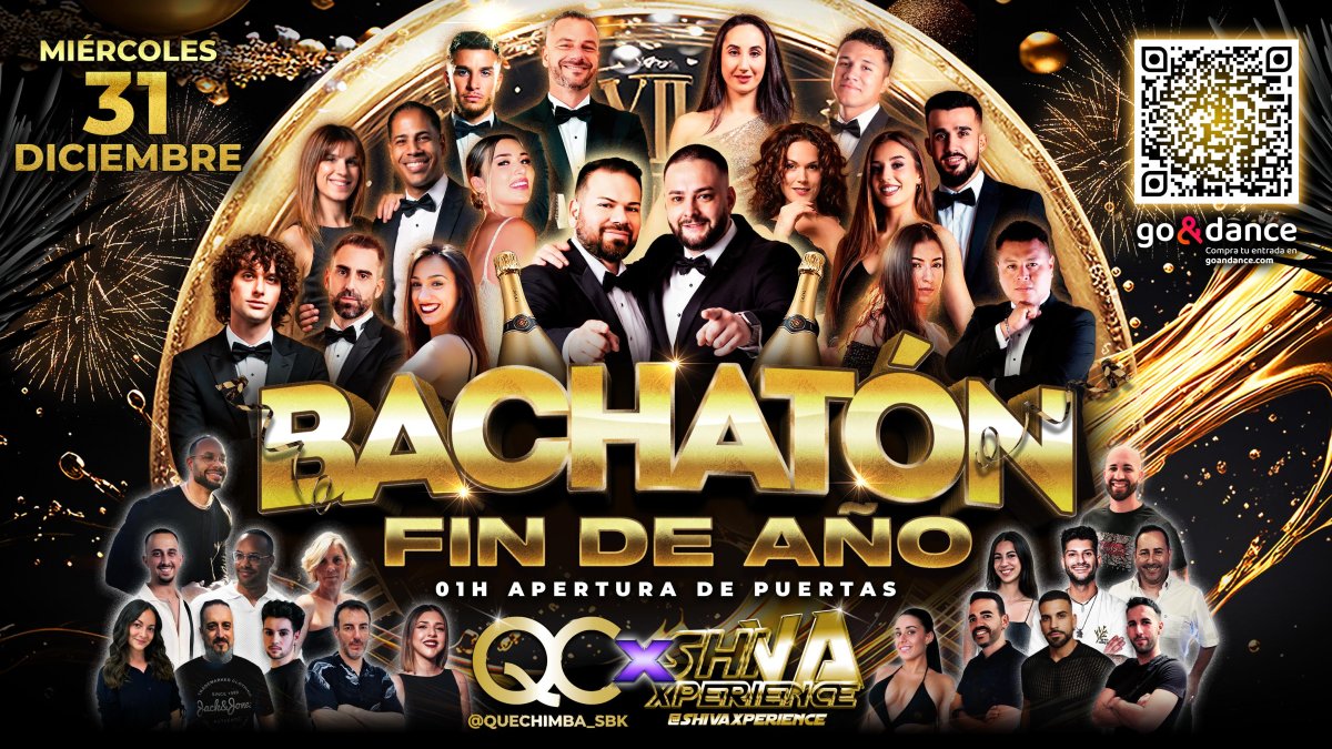 🎉🥂🍾 BACHATÓN FIN DE AÑO 🎉🥂🍾 31 DE DICIEMBRE 🎉🥂🍾 QUECHIMBA x SHIVA XPERIENCE 🎉🥂🍾