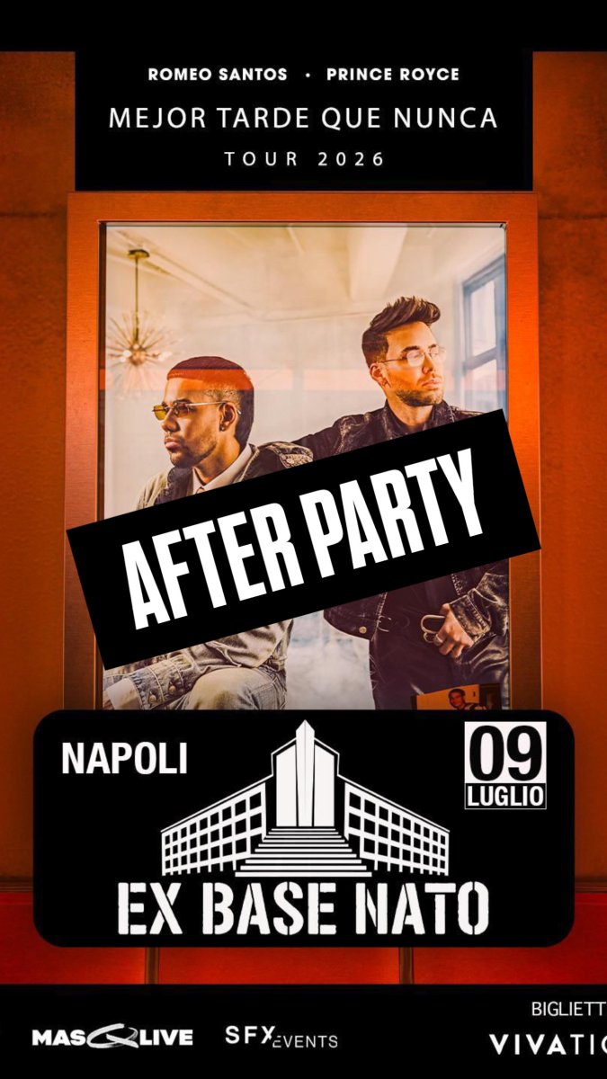 9 LUGLIO AFTER PARTY CONCERTO PRINCE ROYCE E ROMEO SANTOS