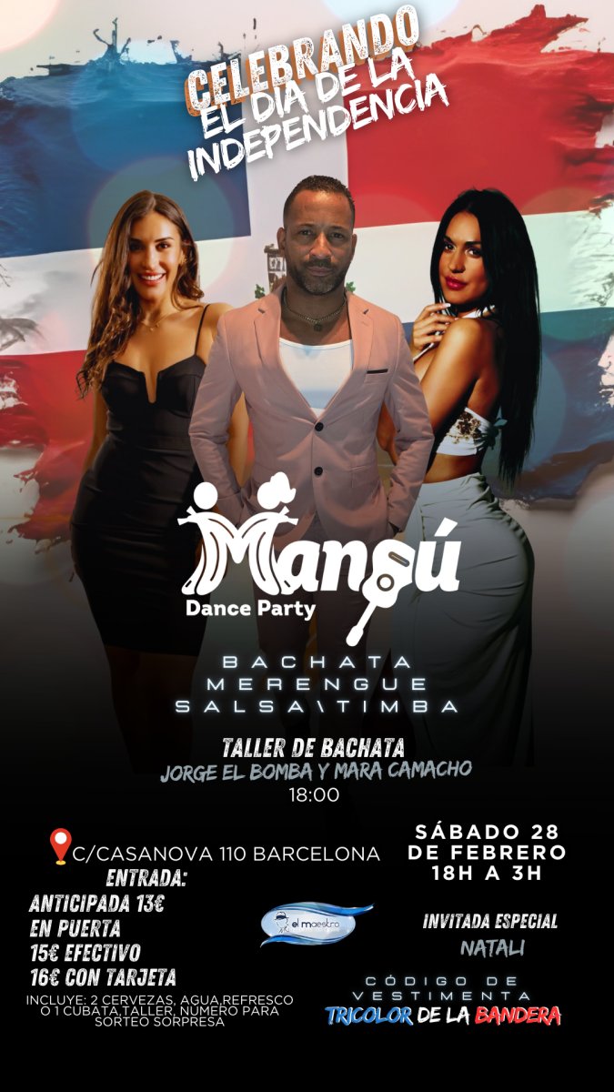 Fiesta Dominicana Mangú 9va edición especial 182 años de la Independencia Dominicana