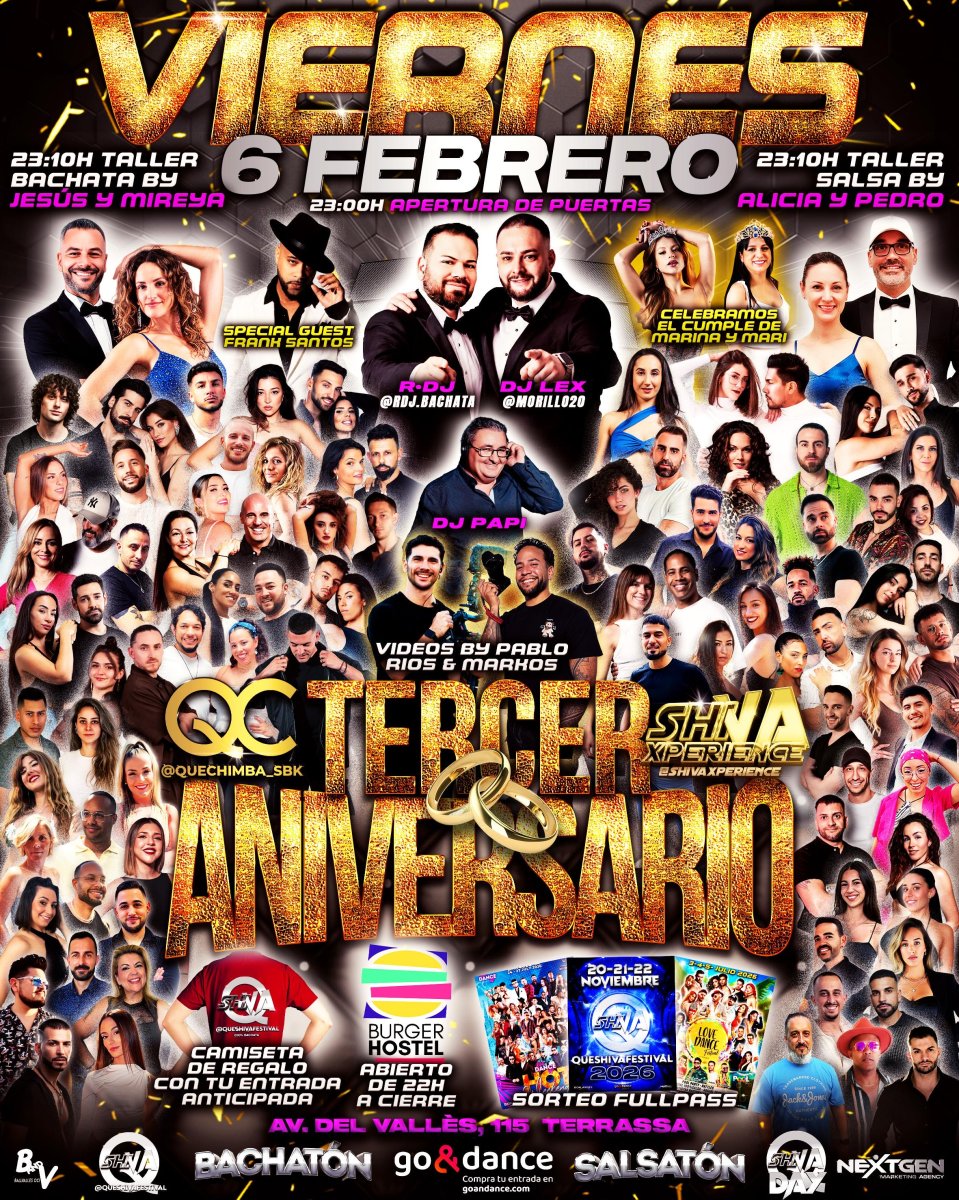 ✨✨ Cumplimos TRES años de mucho BAILE ✨✨ QC x SHIVA ✨✨VIERNES 6 de enero ✨✨
