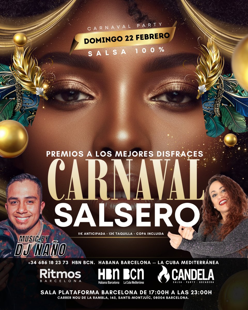 🔥 ¡CARNAVAL SALSERO EN BARCELONA CON DJ ÑAÑO! 🔥