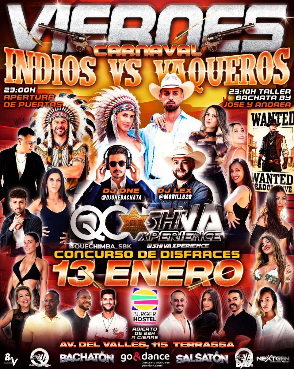 🤠🏹 INDIOS CONTRA VAQUEROS 🤠🏹  VIERNES 13 DE FEBRERO CARNAVAL QC ❌ SHIVA 🤠🏹
