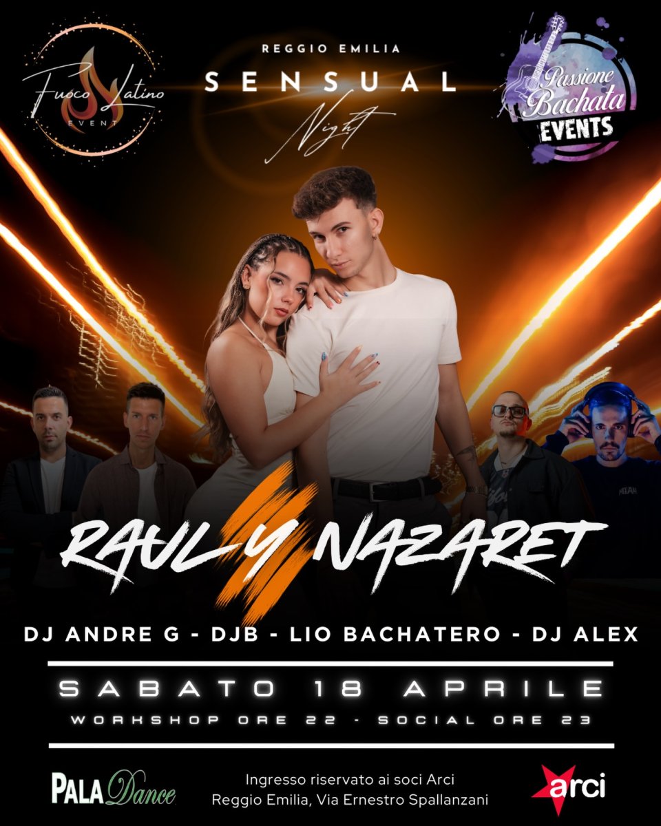 18 APRILE SENSUAL NIGHT REGGIO EMILIA