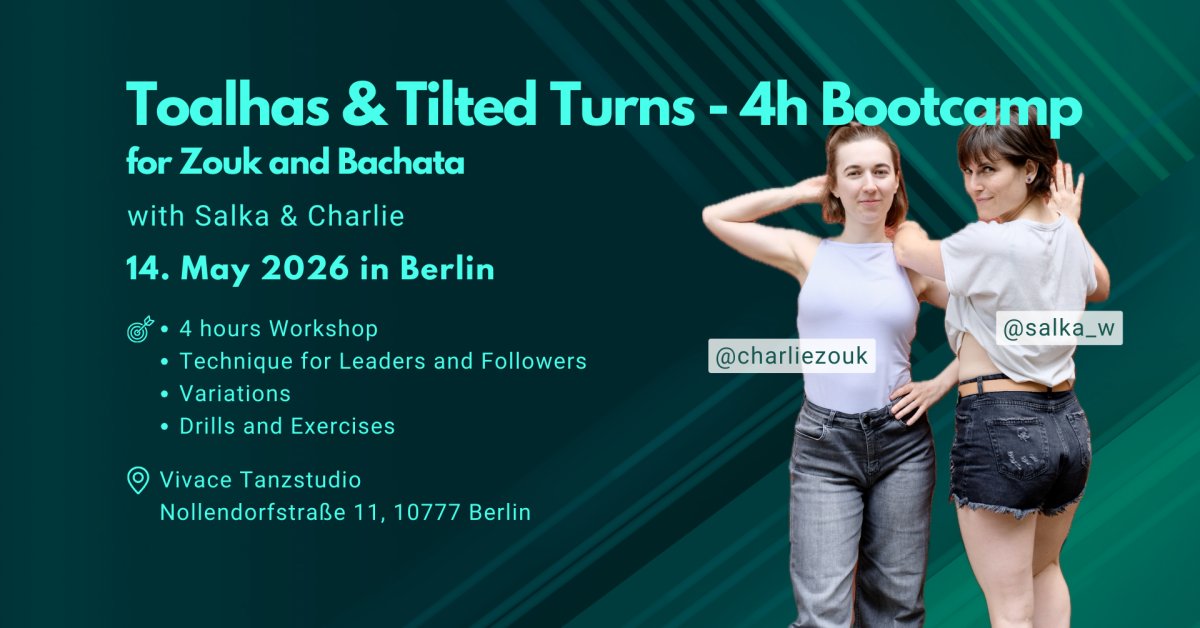 Toalhas and Tilted Turns - 4h Bootcamp with Salka & Charlie in Berlin