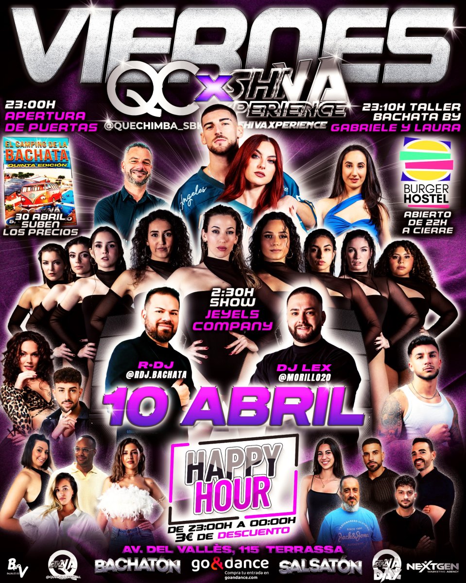 ✨ ESTE VIERNES 10 DE ABRIL HAPPY HOUR ✨ QC ❌ SHIVA ✨