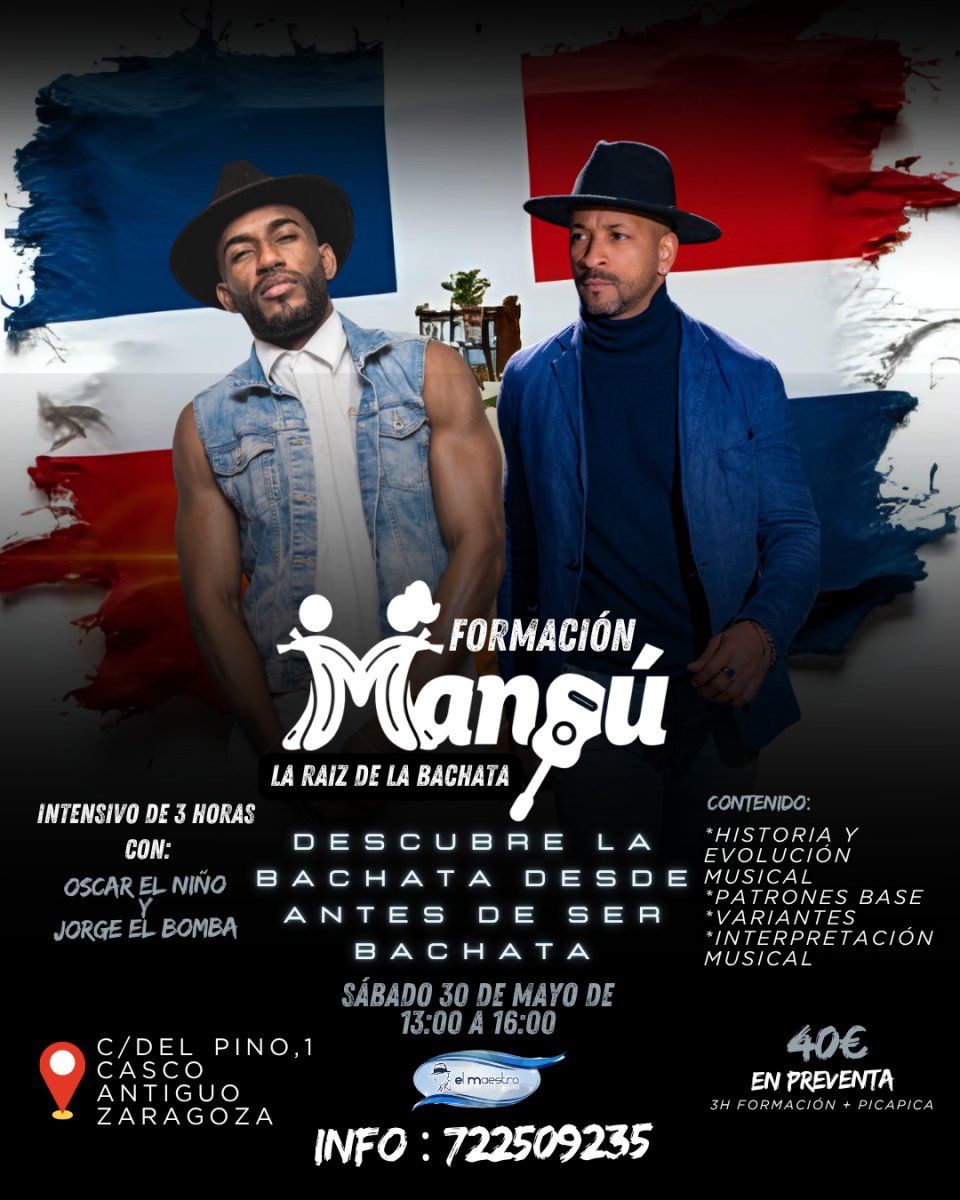 Formación de 3h Bachata Tradicional desde  la Raiz ZARAGOZA