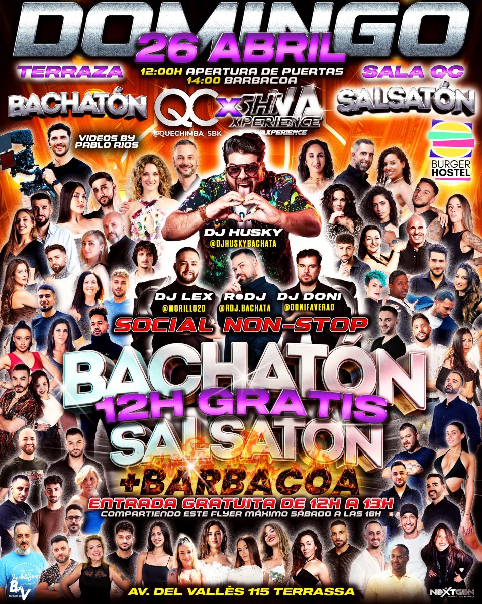 💥💥 BARBACOA ➕ BACHATÓN ➕ SALSATÓN 12H 💥💥 DOMINGO 26 DE ABRIL 💥💥