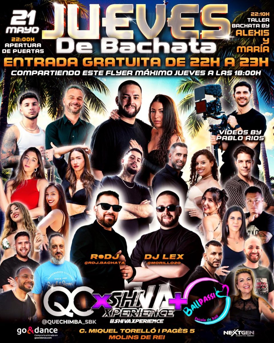 🔥🔥 JUEVES DE BACHATA CON ENTRADA GRATUITA* 🔥🔥 QC x SHIVA + BALLPASSIÓ 🔥🔥