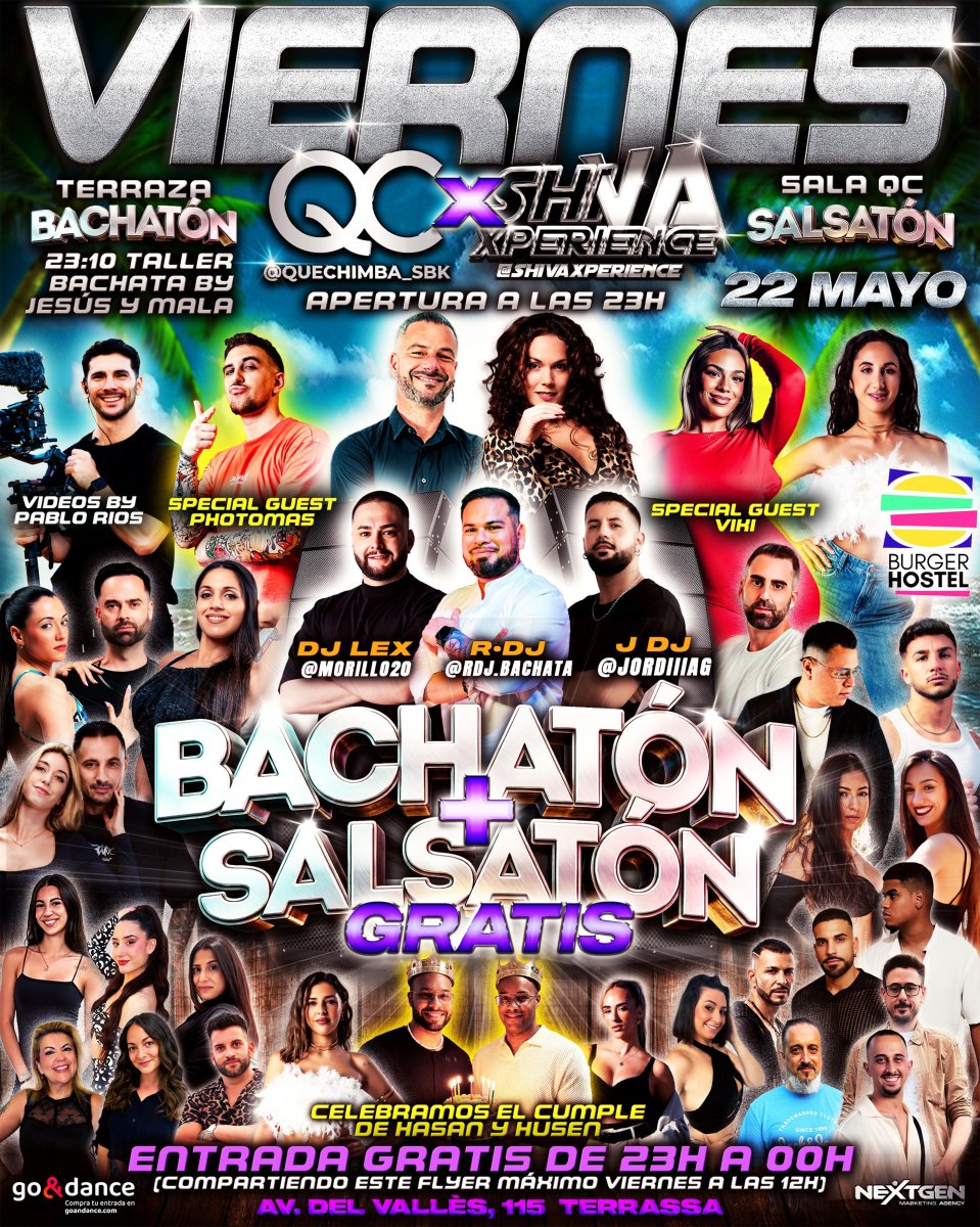💥💥 BACHATÓN ➕ SALSATÓN GRATIS* 💥💥 VIERNES 22 DE MAYO 💥💥